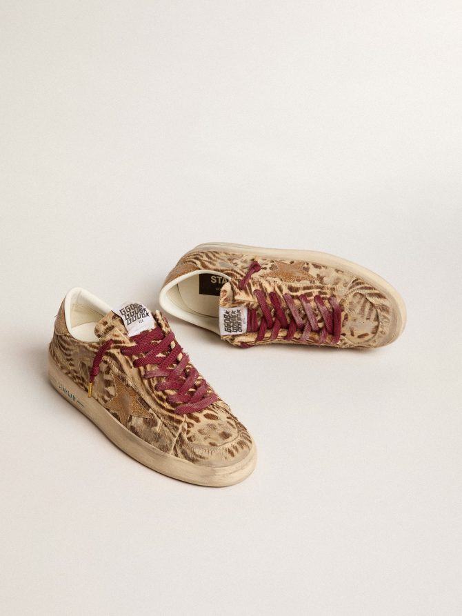 Women’s Stardan LTD in animal-print pony skin with gold glitter star - Image 2