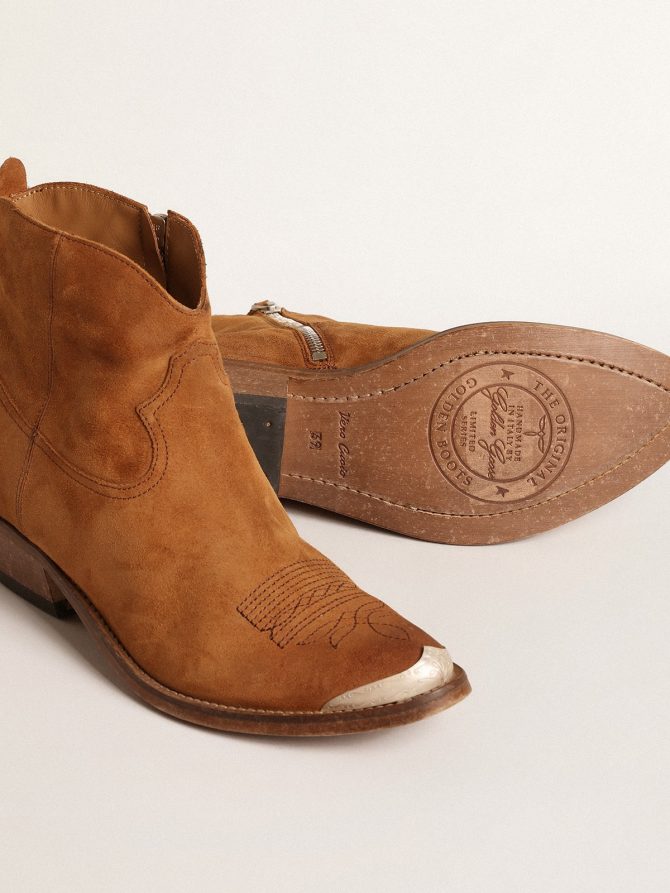 Young ankle boots in cognac-colored suede - Image 3