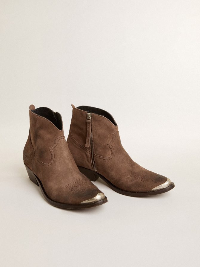 Young ankle boots in dark brown suede - Image 2