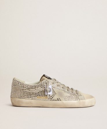 Super-Star in nubuck with Swarovski crystals and ice-gray suede star