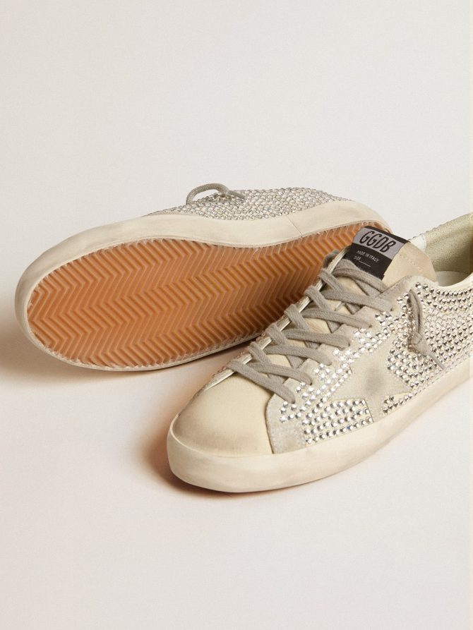 Super-Star in nubuck with Swarovski crystals and ice-gray suede star - Image 3