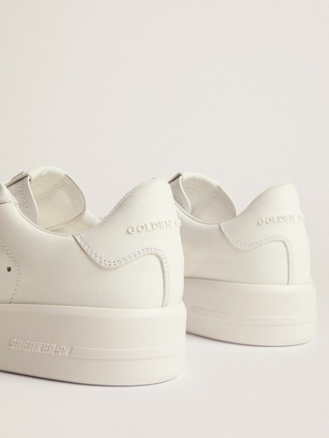 Women’s Purestar in white leather with silver Swarovski crystal star - Image 5