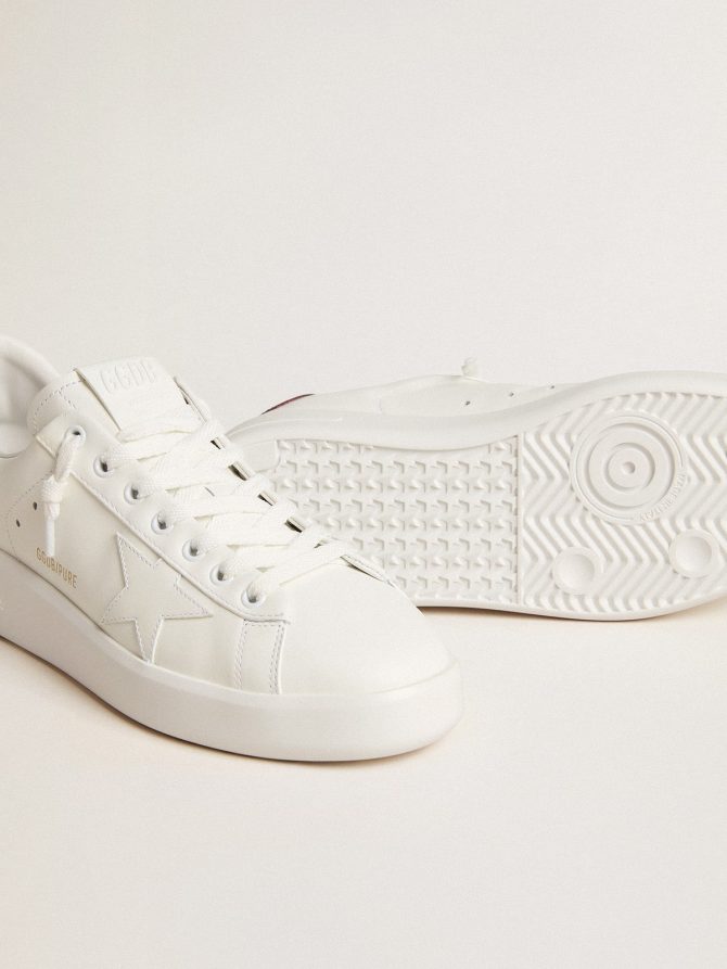 Purestar with white leather star and plum leather heel tab - Image 3