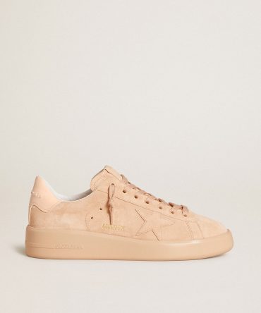 Purestar in suede with suede star and light pink leather heel tab