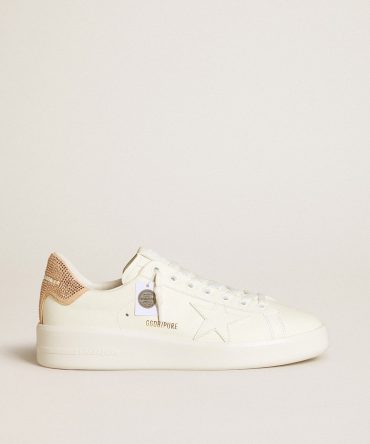 Purestar with leather star and suede heel tab with Swarovski crystals