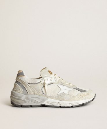 Women’s Dad-Star in white mesh and suede