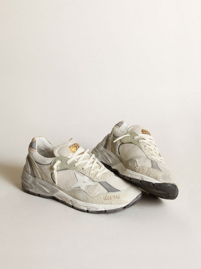 Women’s Dad-Star in white mesh and suede - Image 2