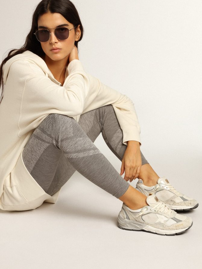 Women’s Dad-Star in white mesh and suede - Image 3