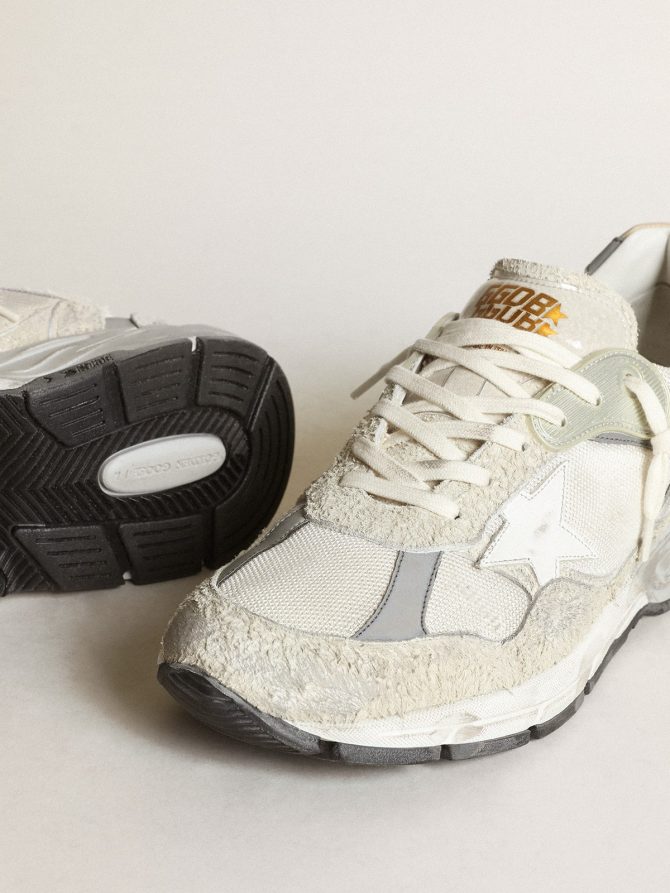 Women’s Dad-Star in white mesh and suede - Image 4