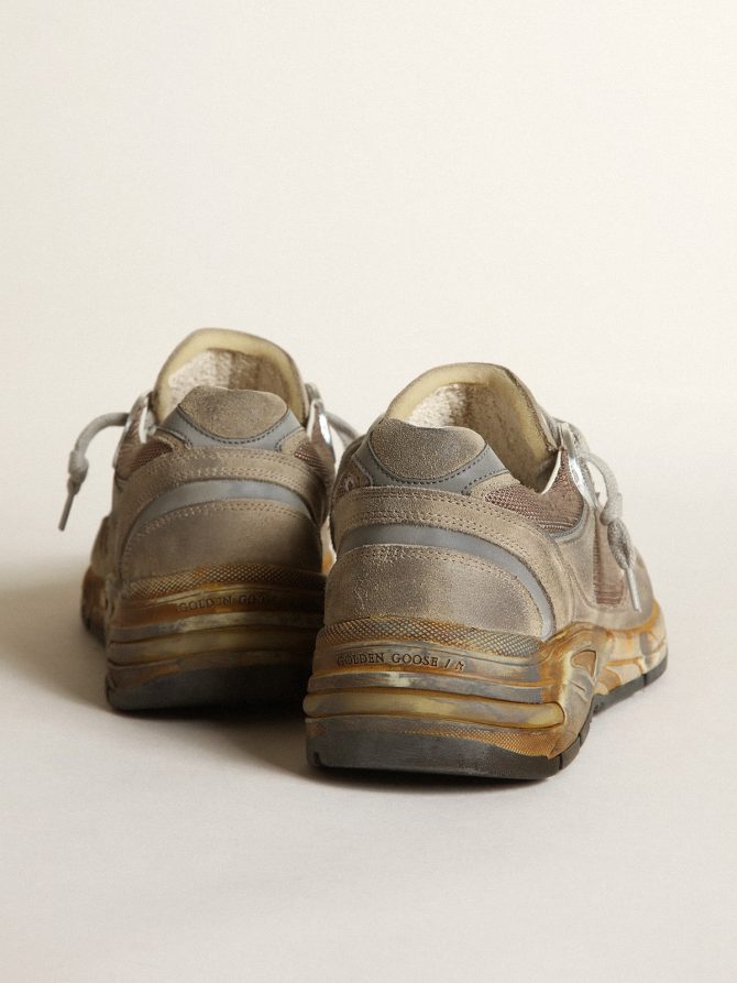 Women’s Dad-Star in dove gray mesh and suede - Image 5
