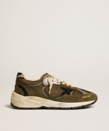 Women’s Dad-Star in suede and mesh with black leather star and heel tab