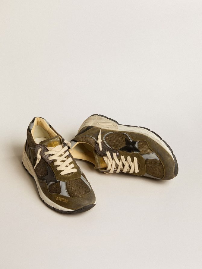 Women’s Dad-Star in suede and mesh with black leather star and heel tab - Image 2