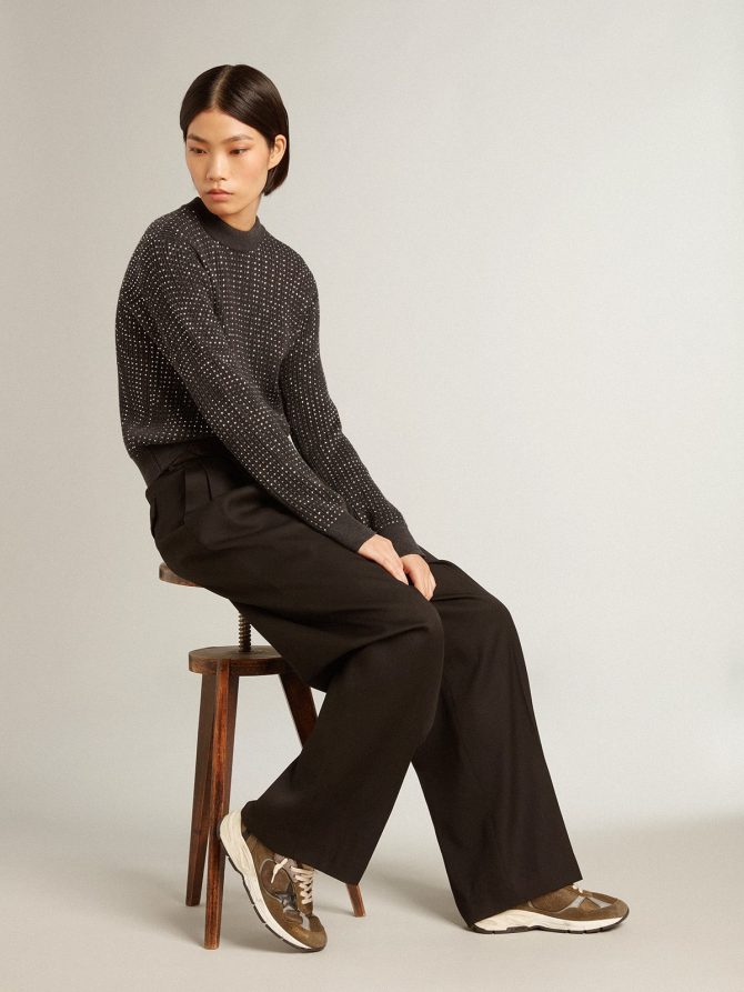 Women’s Dad-Star in suede and mesh with black leather star and heel tab - Image 3