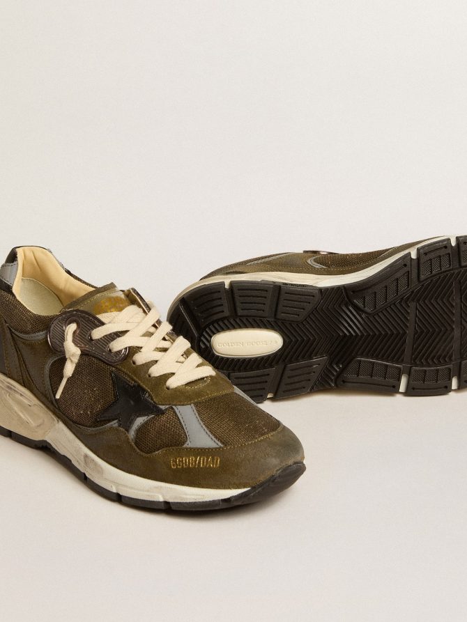 Women’s Dad-Star in suede and mesh with black leather star and heel tab - Image 4