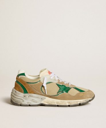 Women’s Running Sole LAB in nylon with green leather star and suede inserts