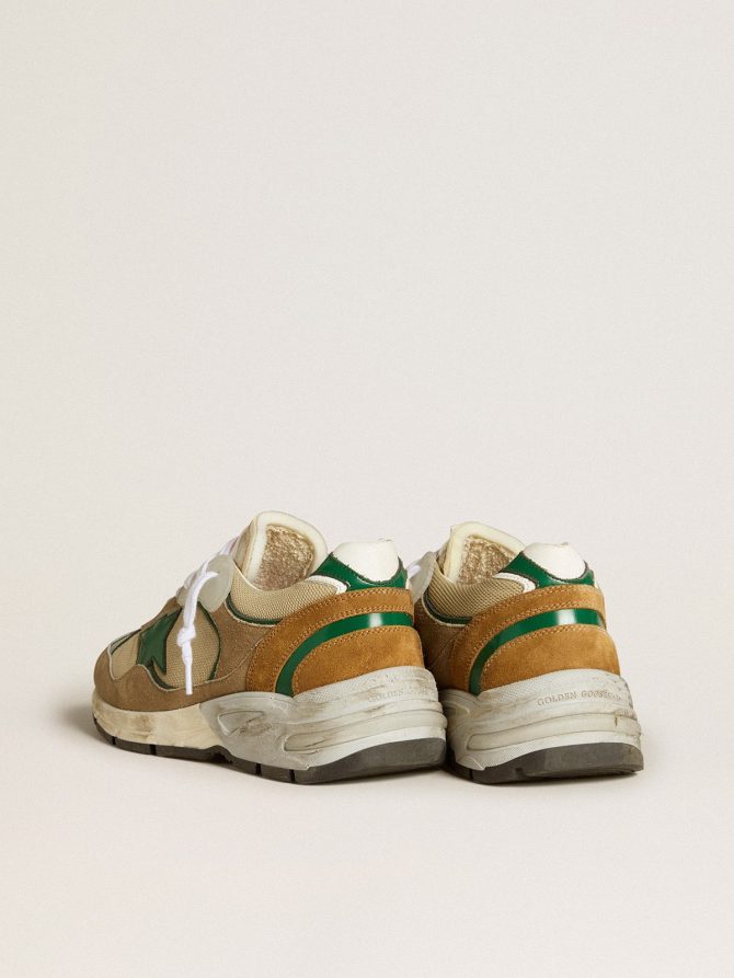 Women’s Running Sole LAB in nylon with green leather star and suede inserts - Image 4