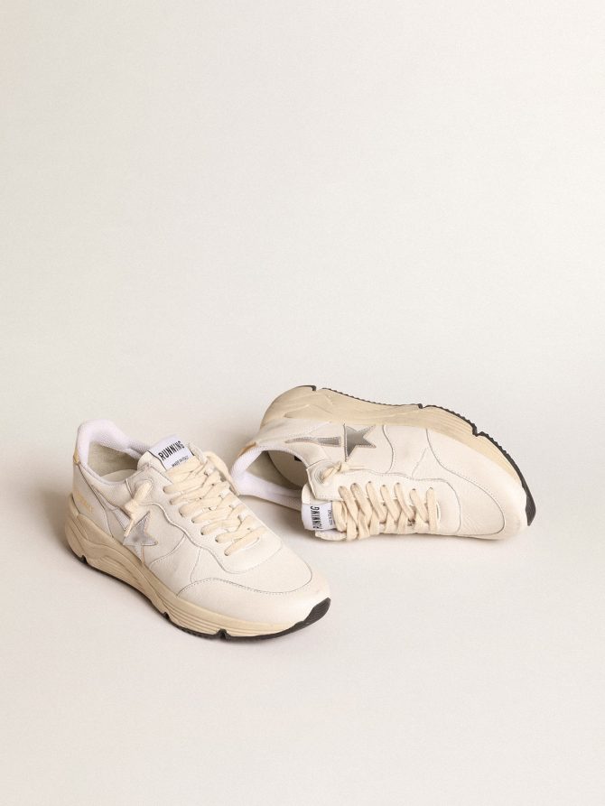 Running Sole in nappa with silver star and gold leather heel tab - Image 2