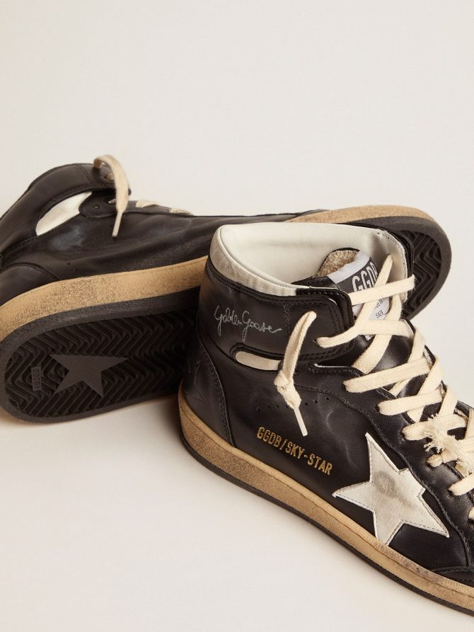 Women’s Sky-Star in black nappa with white star - Image 4