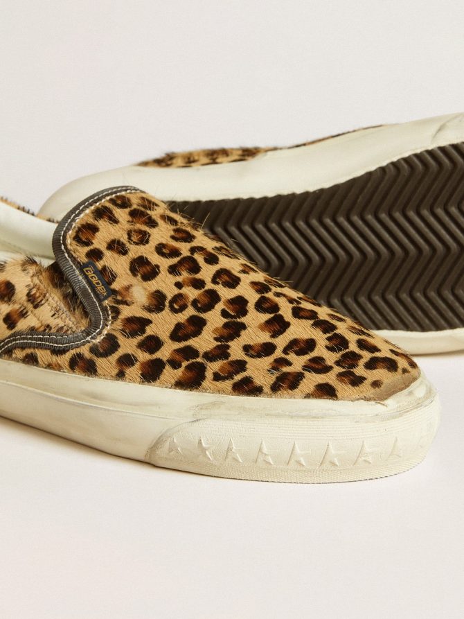 Women’s VCE Penstar in leopard-print pony skin with black leather heel tab - Image 3