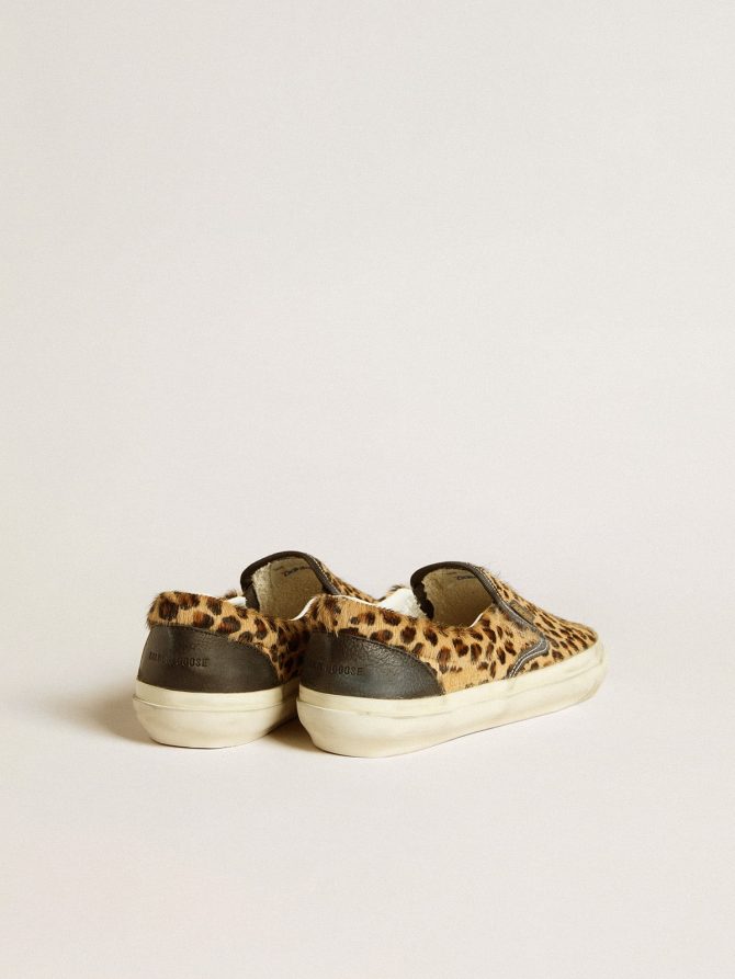 Women’s VCE Penstar in leopard-print pony skin with black leather heel tab - Image 4
