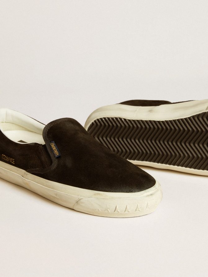 Women’s VCE Penstar in black suede with black leather heel tab - Image 3
