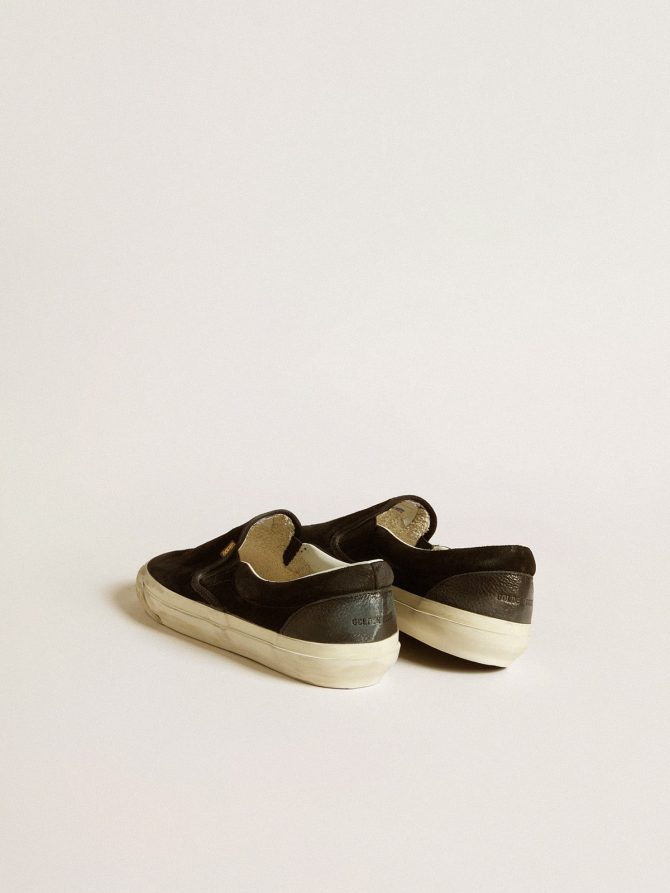 Women’s VCE Penstar in black suede with black leather heel tab - Image 4