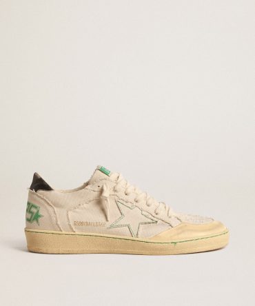 Ball Star LTD with vanilla canvas star and leather heel tab