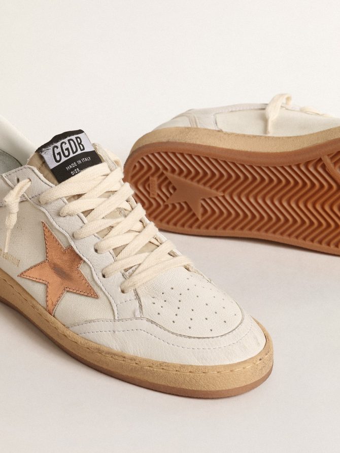 Ball Star LTD in canvas and nappa with bronze metallic leather star - Image 4