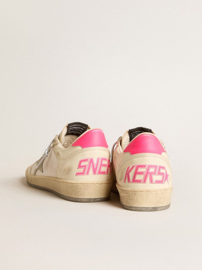 Women’s Ball Star LTD in nappa leather and mesh with suede star and leather heel tab - Image 4