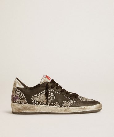 Women’s Ball Star in elephant-print leather with black leather star