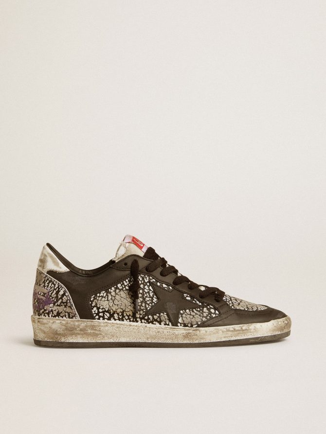 Women’s Ball Star in elephant-print leather with black leather star