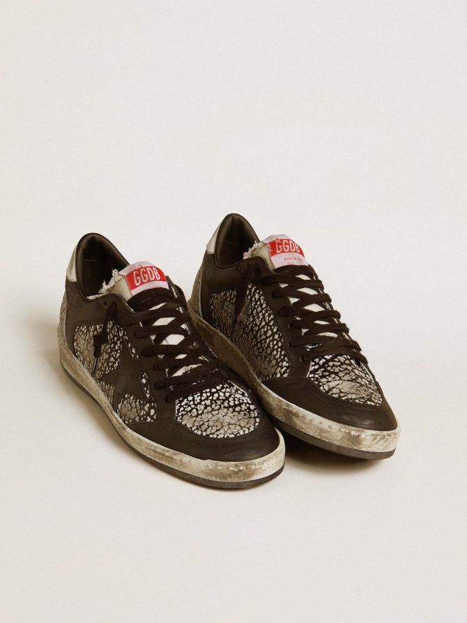 Women’s Ball Star in elephant-print leather with black leather star - Image 2