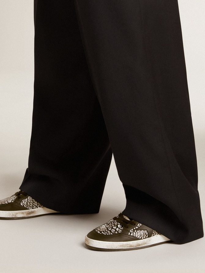 Women’s Ball Star in elephant-print leather with black leather star - Image 3