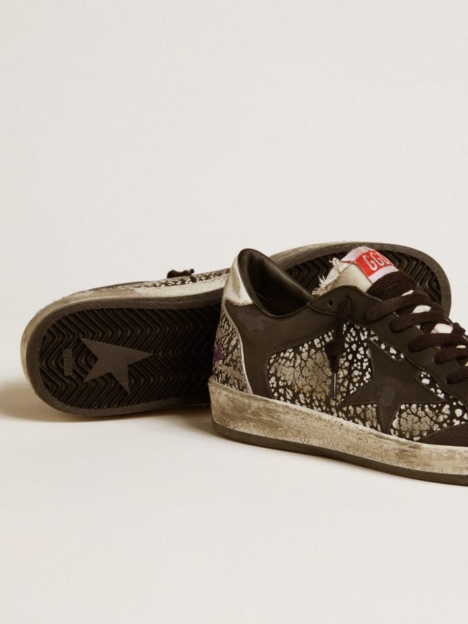 Women’s Ball Star in elephant-print leather with black leather star - Image 4