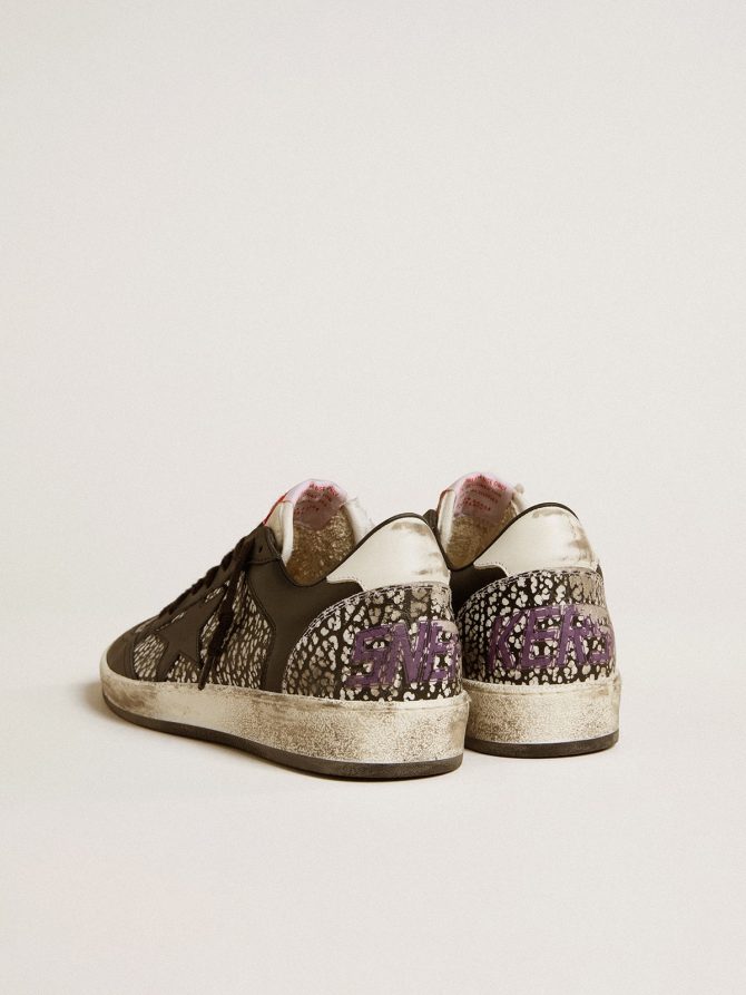 Women’s Ball Star in elephant-print leather with black leather star - Image 5