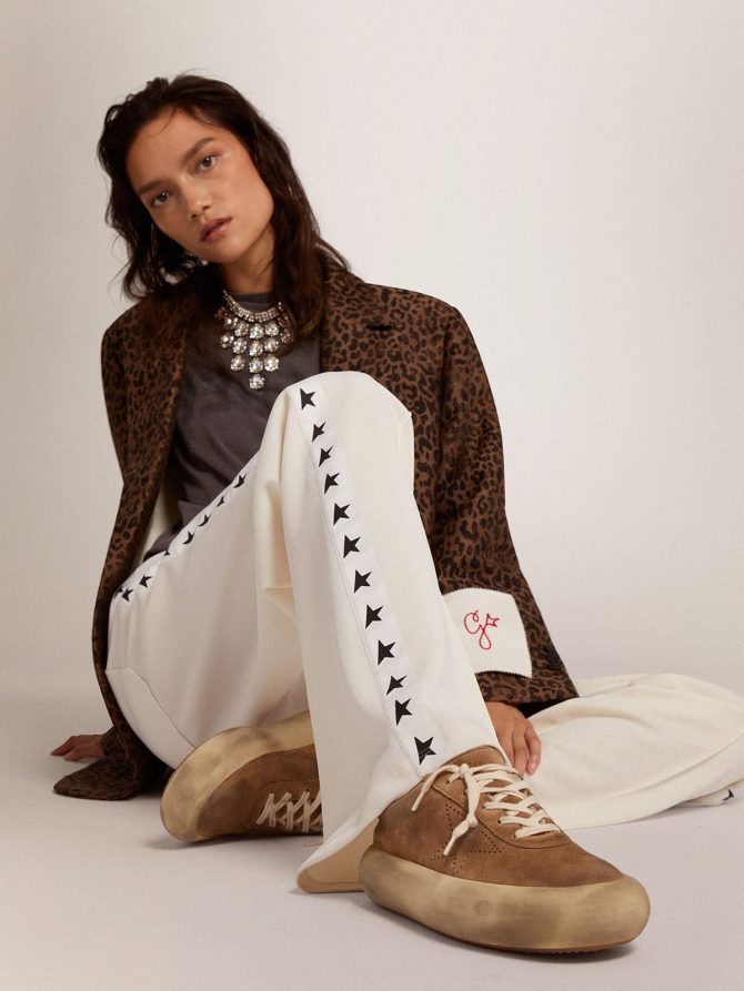 Women’s Space-Star shoes in tobacco-colored suede with shearling lining - Image 3