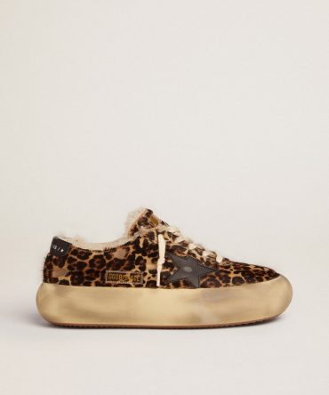 Space-Star shoes in animal-print pony skin with shearling lining