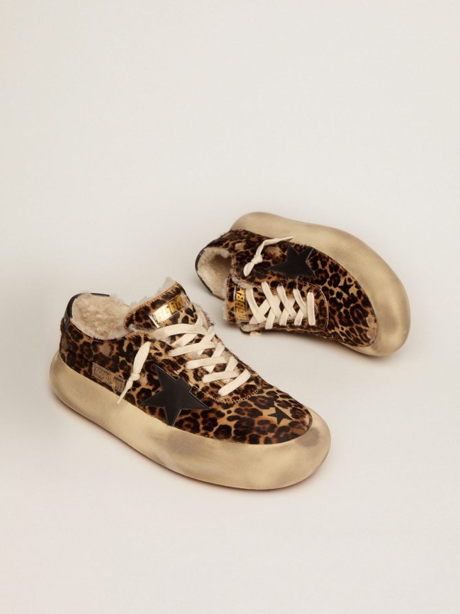Space-Star shoes in animal-print pony skin with shearling lining - Image 2
