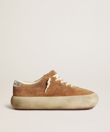 Women’s Space-Star in tobacco-colored suede with perforated star
