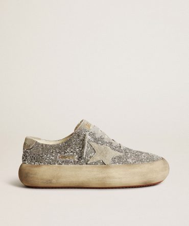 Women’s Space-Star in silver glitter with ice-gray star