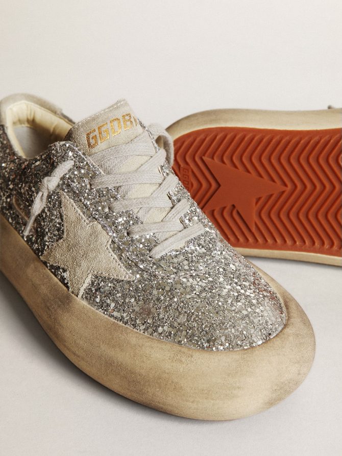 Women’s Space-Star in silver glitter with ice-gray star - Image 4