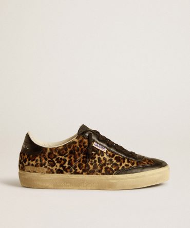 Soul Star in leopard-print pony skin with black nappa leather heel tab and inserts