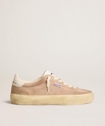 Soul Star in pink suede with milk-white leather heel tab