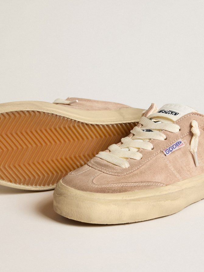 Soul Star in pink suede with milk-white leather heel tab - Image 4