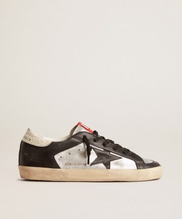 Super-Star LTD in metallic leather with black leather star and inserts