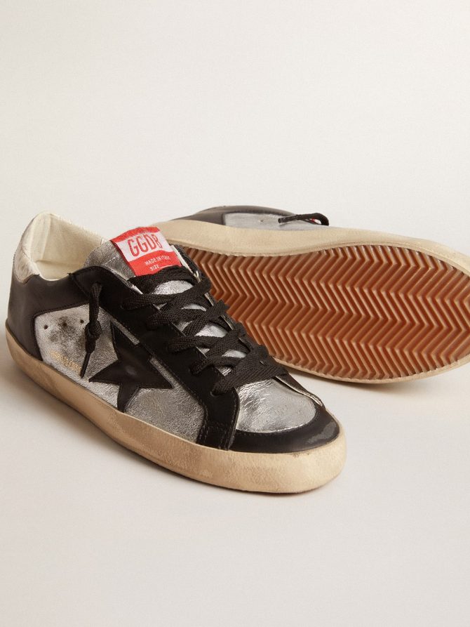 Super-Star LTD in metallic leather with black leather star and inserts - Image 3
