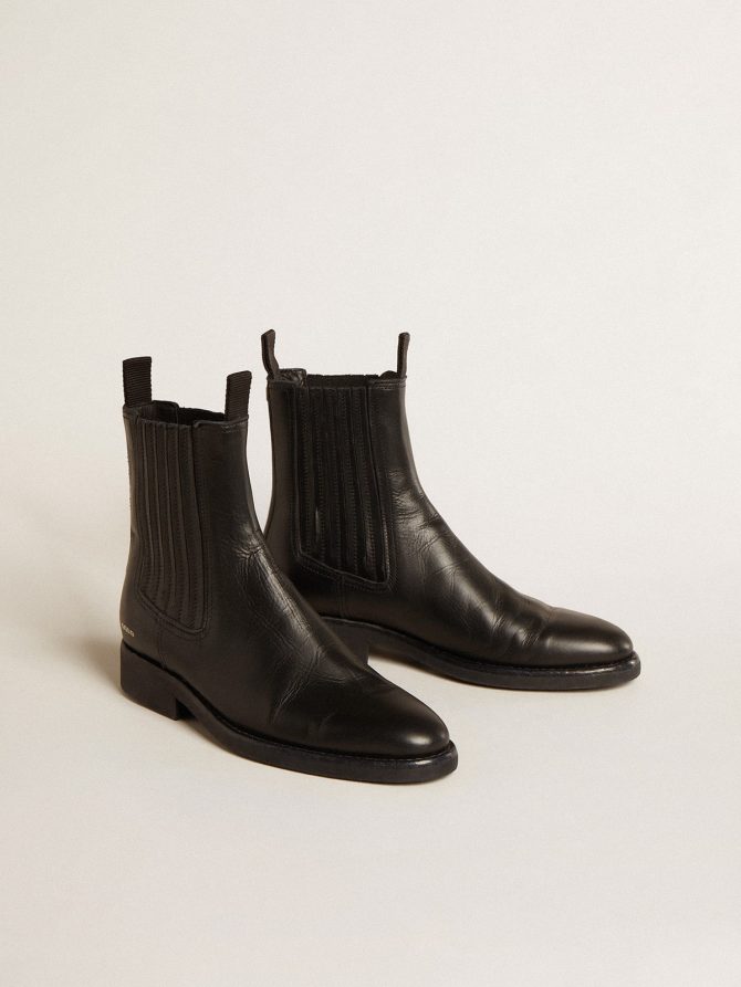 Women’s Chelsea boots in black leather - Image 2