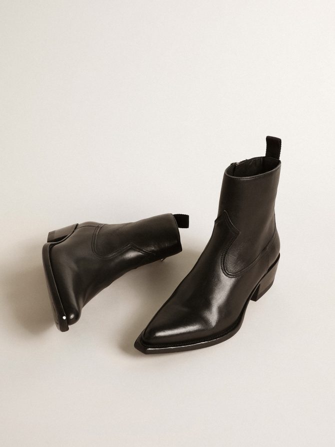 Women’s Debbie boots in black leather - Image 2