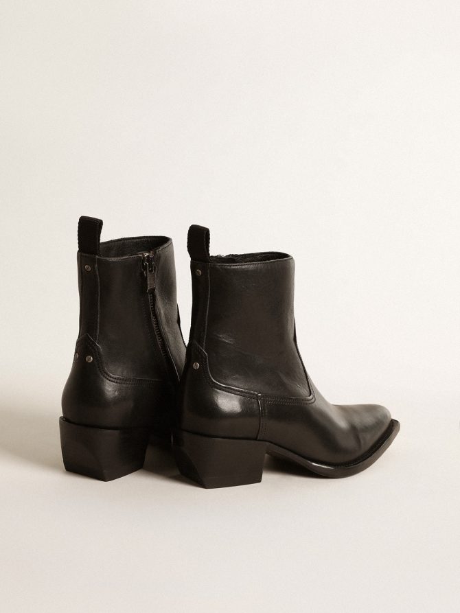 Women’s Debbie boots in black leather - Image 4