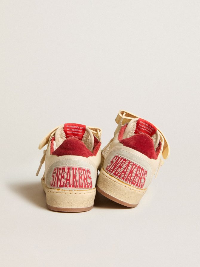 Women’s Ball Star LAB in cream-colored nappa with red suede star - Image 4